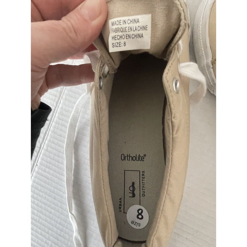 Urban Outfitters Size 8 Khaki Ortholite Canvas Lace Up Mens Sneakers - Picture 7 of 11